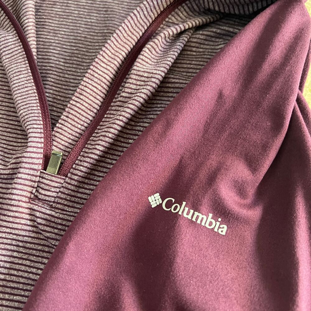 Columbia Omni-Wick Quarter Zip Athletic Pullover Purple Womens M - Picture 6 of 13